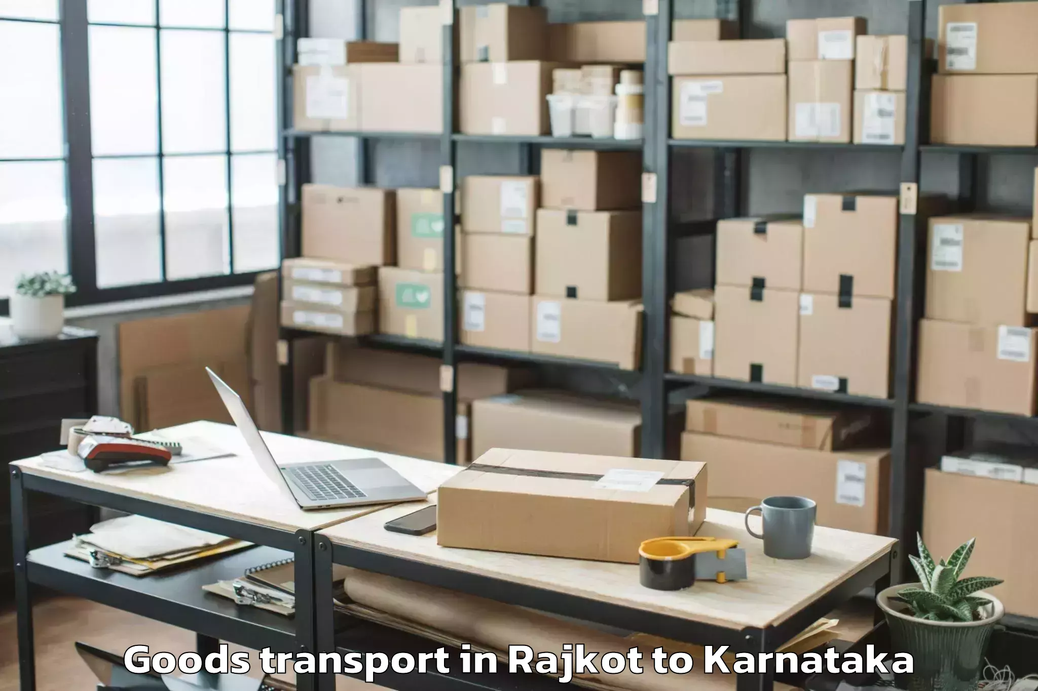 Professional Rajkot to Malligenahalli Goods Transport